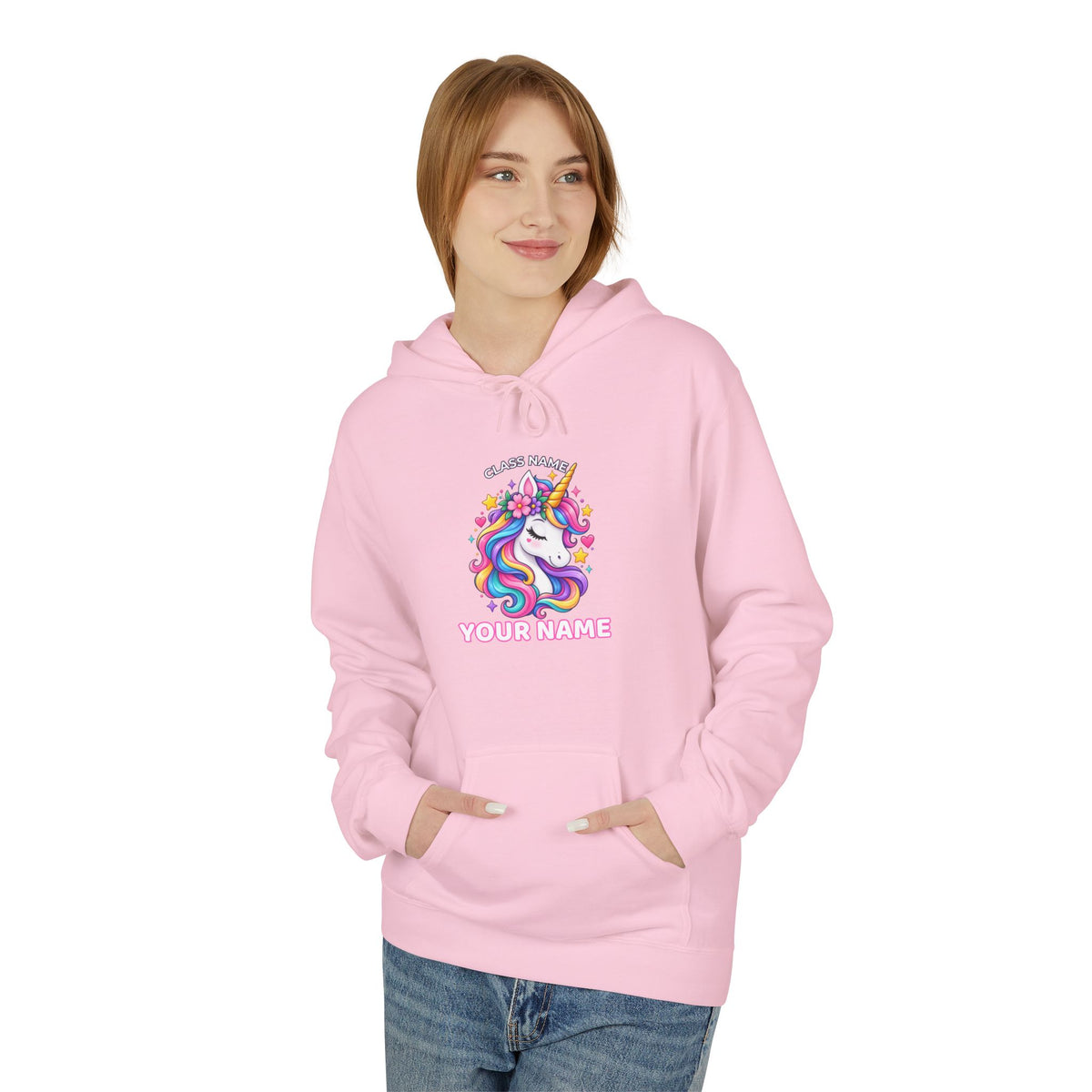 Personalized Unicorn Teacher Hoodie – Custom Name & Classroom Sweatshirt