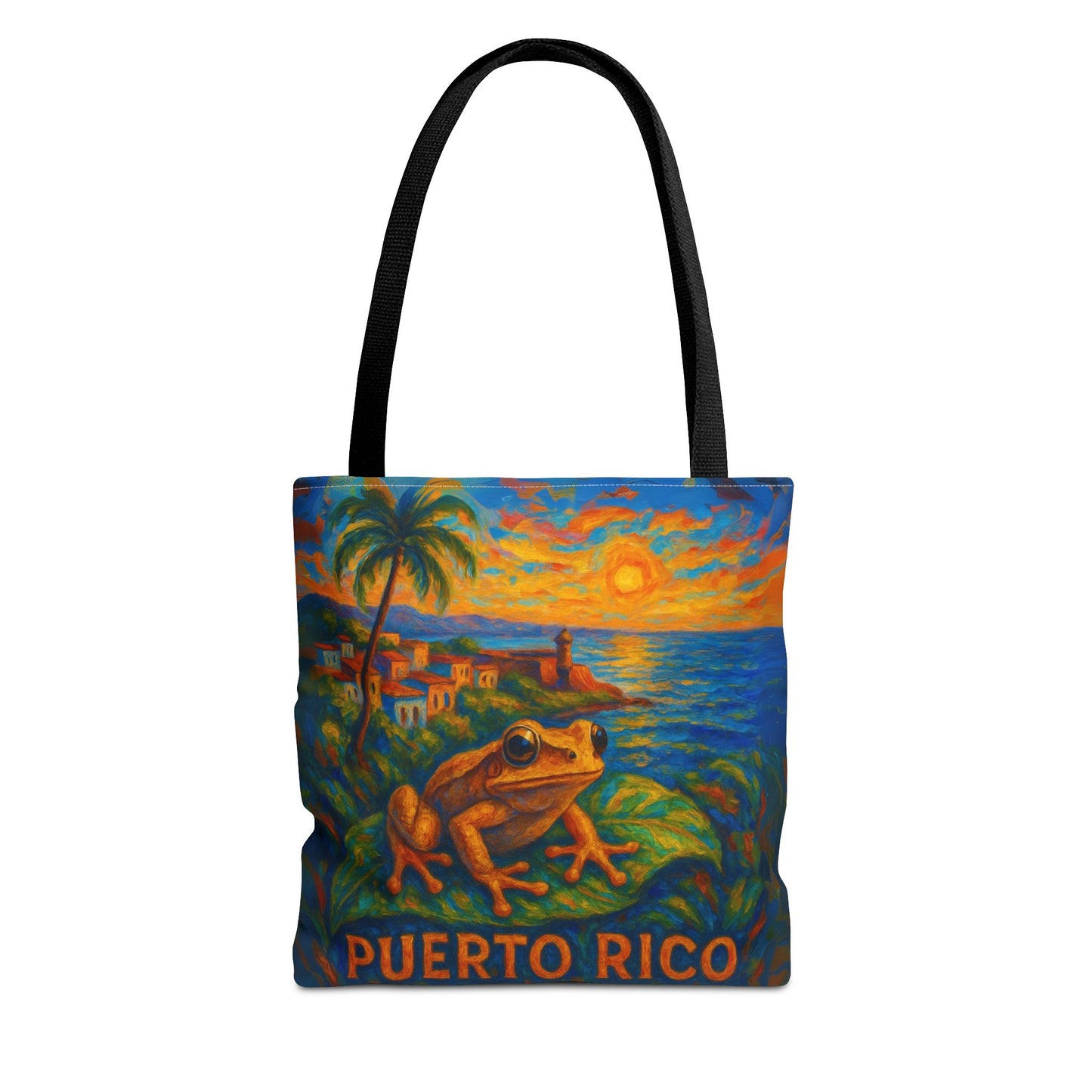 Vibrant Puerto Rico Tote Bag, Tropical Beach Bag, Eco-Friendly Shopping Tote, Summer Adventure Bag, Travel Essentials, Gift for Her