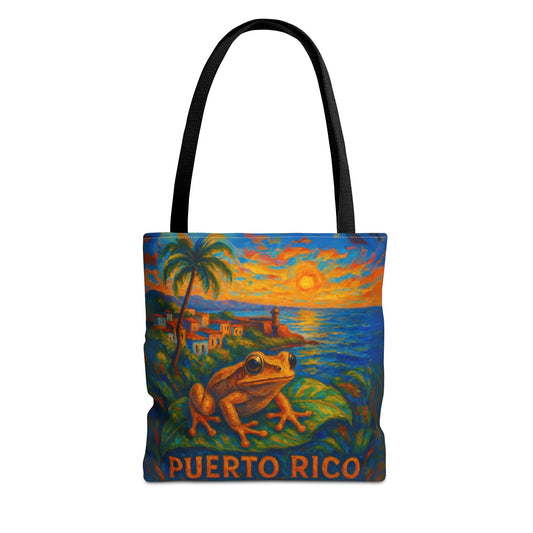 Vibrant Puerto Rico Tote Bag, Tropical Beach Bag, Eco-Friendly Shopping Tote, Summer Adventure Bag, Travel Essentials, Gift for Her