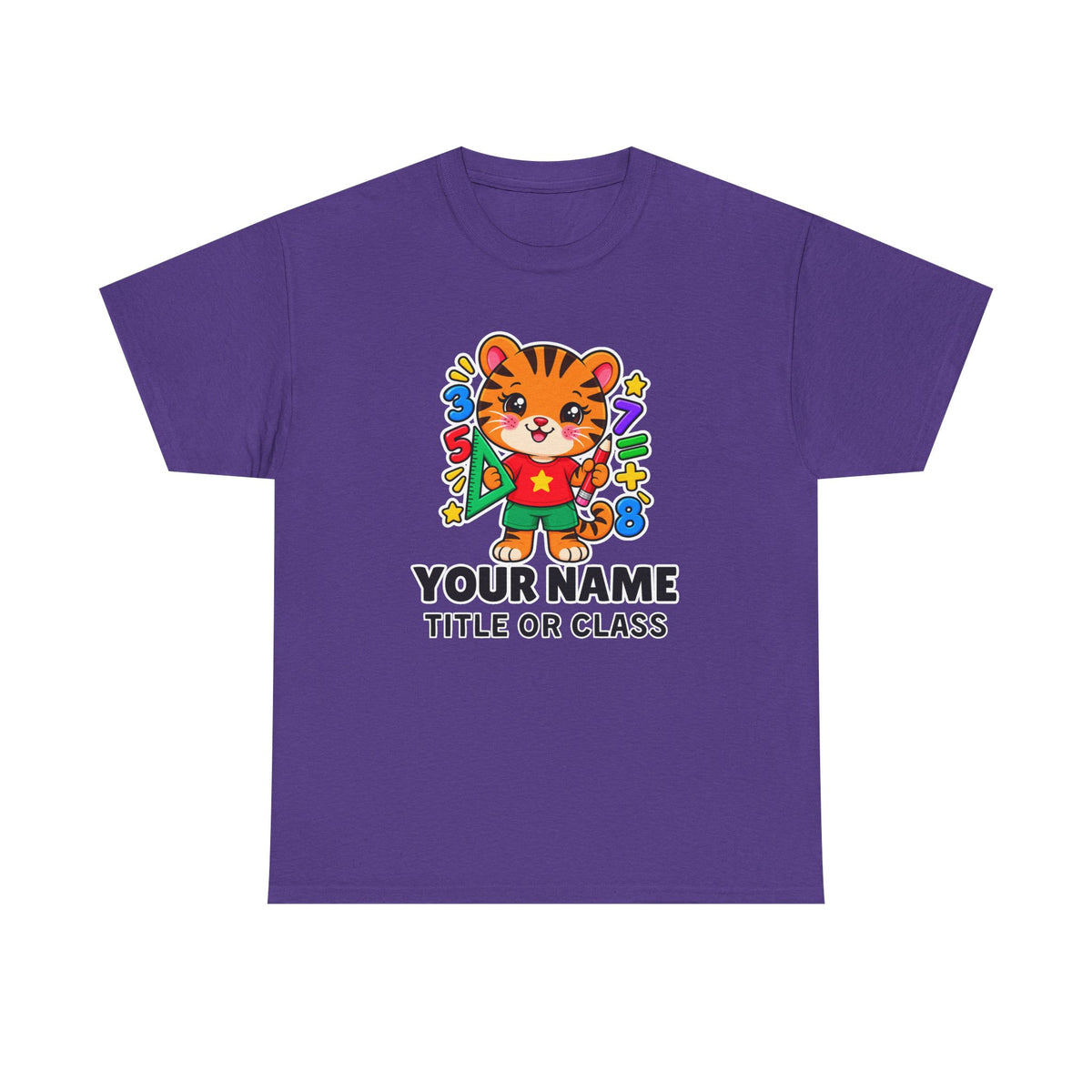 Personalized Tiger Teacher Shirt – Custom Name & Class