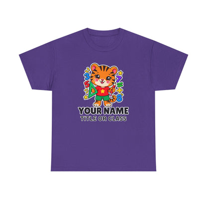 Personalized Tiger Teacher Shirt – Custom Name & Class