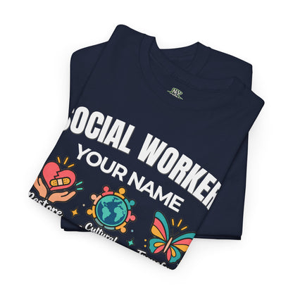 Personalized Social Worker T-Shirt with Custom Name | Social Work Gift