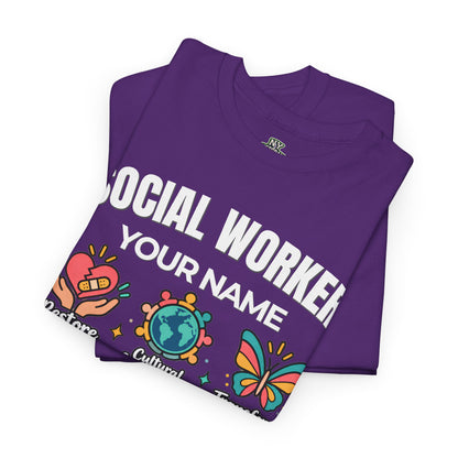 Personalized Social Worker T-Shirt with Custom Name | Social Work Gift