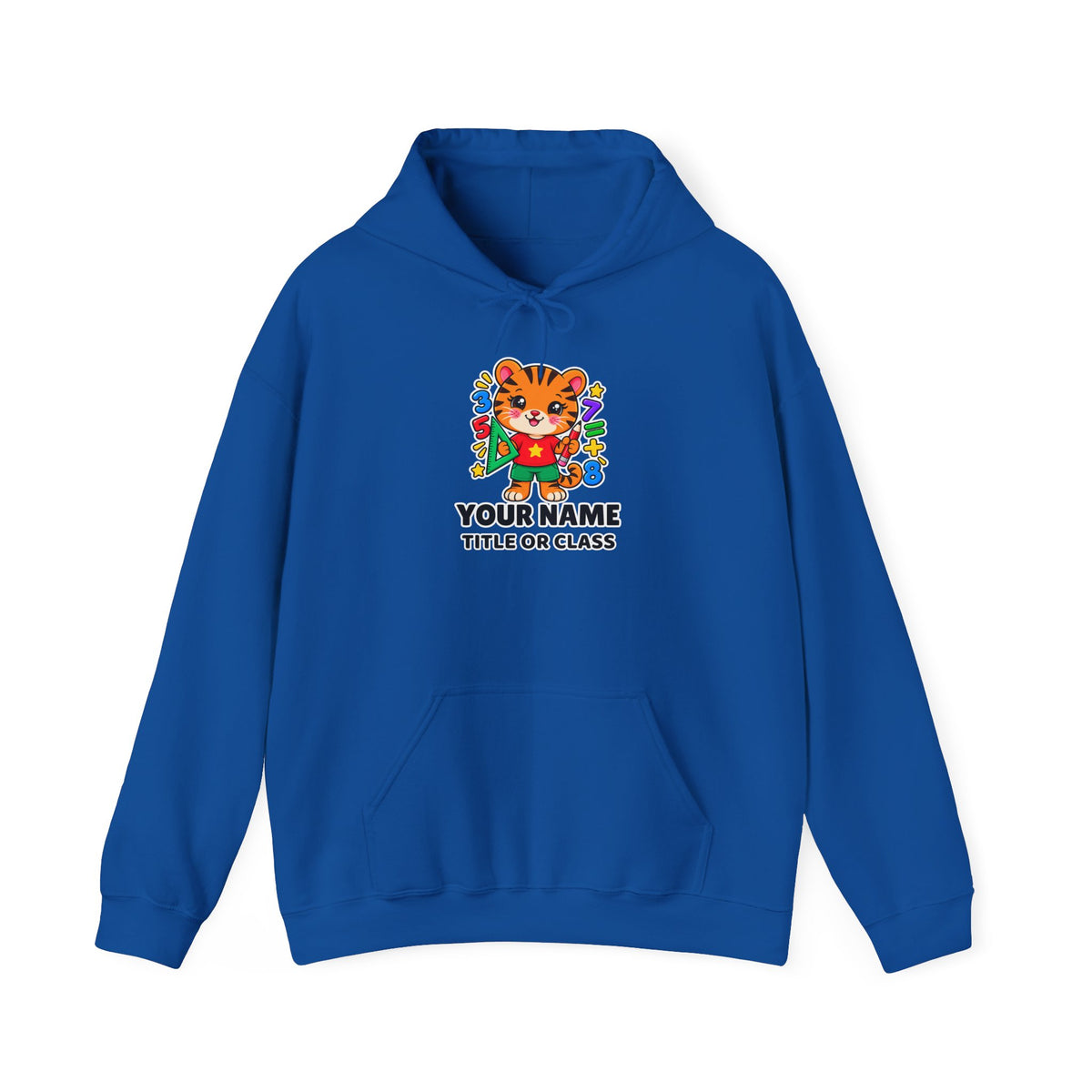 Personalized Teacher Hoodie with Name & Title | Tiger Classroom Sweatshirt