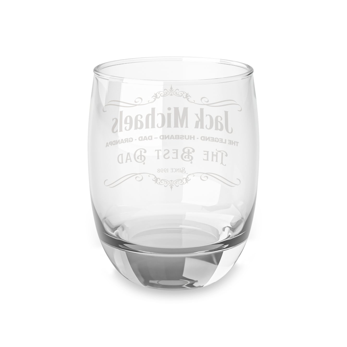 Personalized Whiskey Glass - Best Dad, Unique Gift for Husband, Novelty Birthday Present, Engraved Glass for Fathers Day, Custom Barware