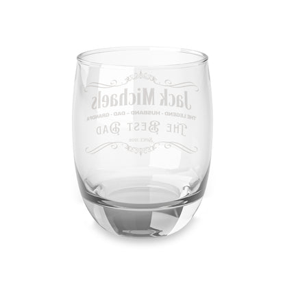 Personalized Whiskey Glass - Best Dad, Unique Gift for Husband, Novelty Birthday Present, Engraved Glass for Fathers Day, Custom Barware