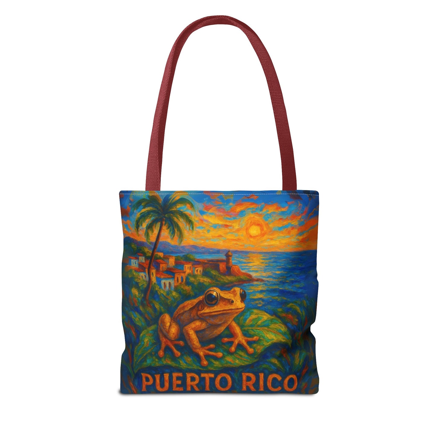 Vibrant Puerto Rico Tote Bag, Tropical Beach Bag, Eco-Friendly Shopping Tote, Summer Adventure Bag, Travel Essentials, Gift for Her