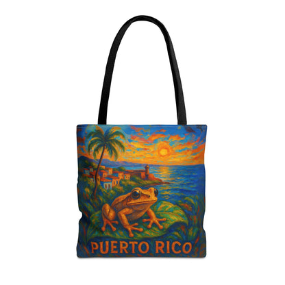 Vibrant Puerto Rico Tote Bag, Tropical Beach Bag, Eco-Friendly Shopping Tote, Summer Adventure Bag, Travel Essentials, Gift for Her