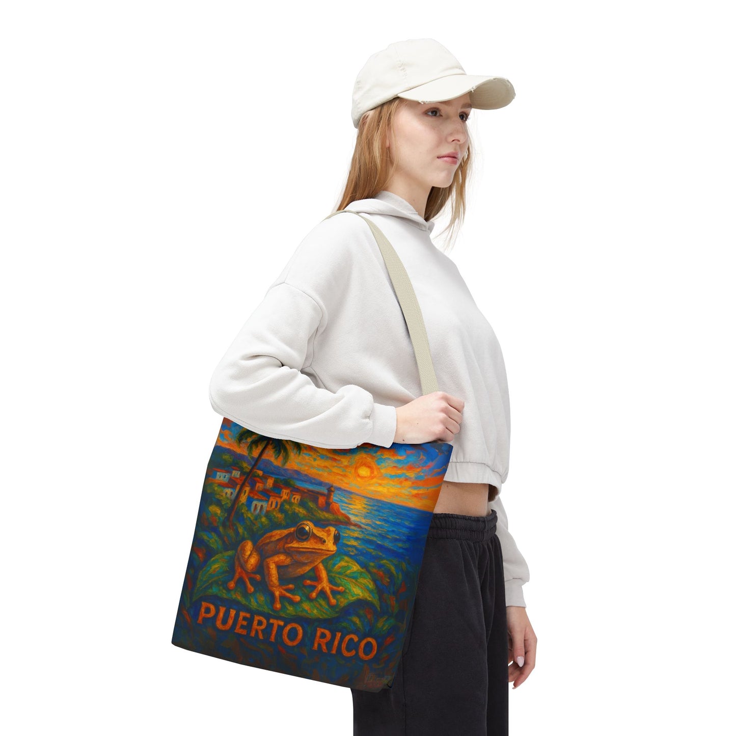 Vibrant Puerto Rico Tote Bag, Tropical Beach Bag, Eco-Friendly Shopping Tote, Summer Adventure Bag, Travel Essentials, Gift for Her