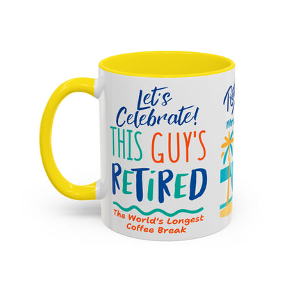 Retirement Coffee Mug, Personalized Gift, Cozy Celebration Present, Milestone Commemoration, Office Desk Decor, Retirement Gift Idea,
