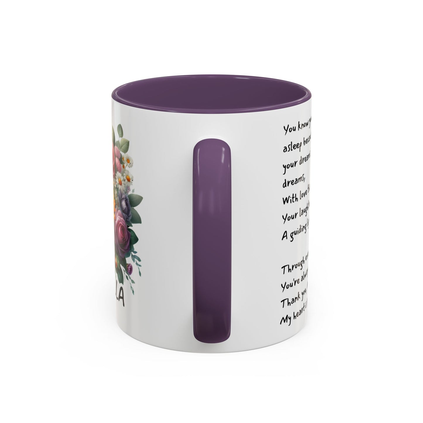 Floral Ceramic Mug - Customizable Mug - Perfect Gift for Friends & Family, Motivational Coffee Mug