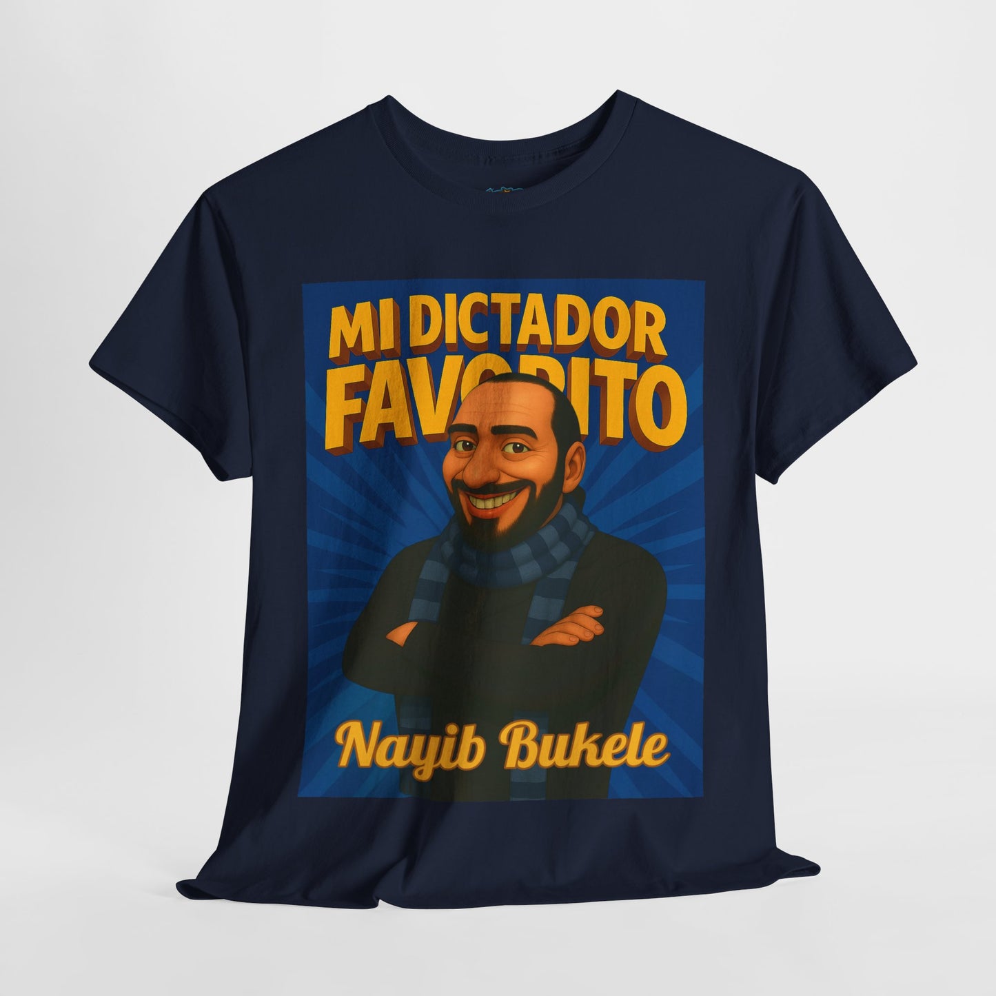 Unisex Heavy Cotton Tee Nayib Bukele 'Mi Dictador Favorito' Design | Funny Political Tee