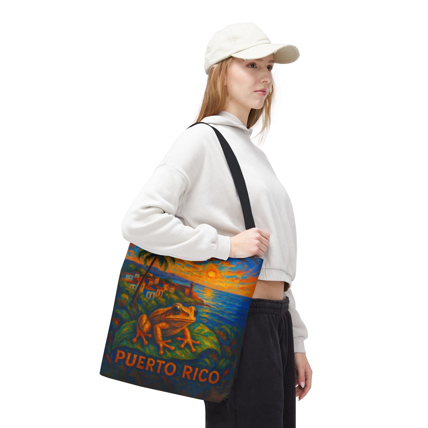 Vibrant Puerto Rico Tote Bag, Tropical Beach Bag, Eco-Friendly Shopping Tote, Summer Adventure Bag, Travel Essentials, Gift for Her