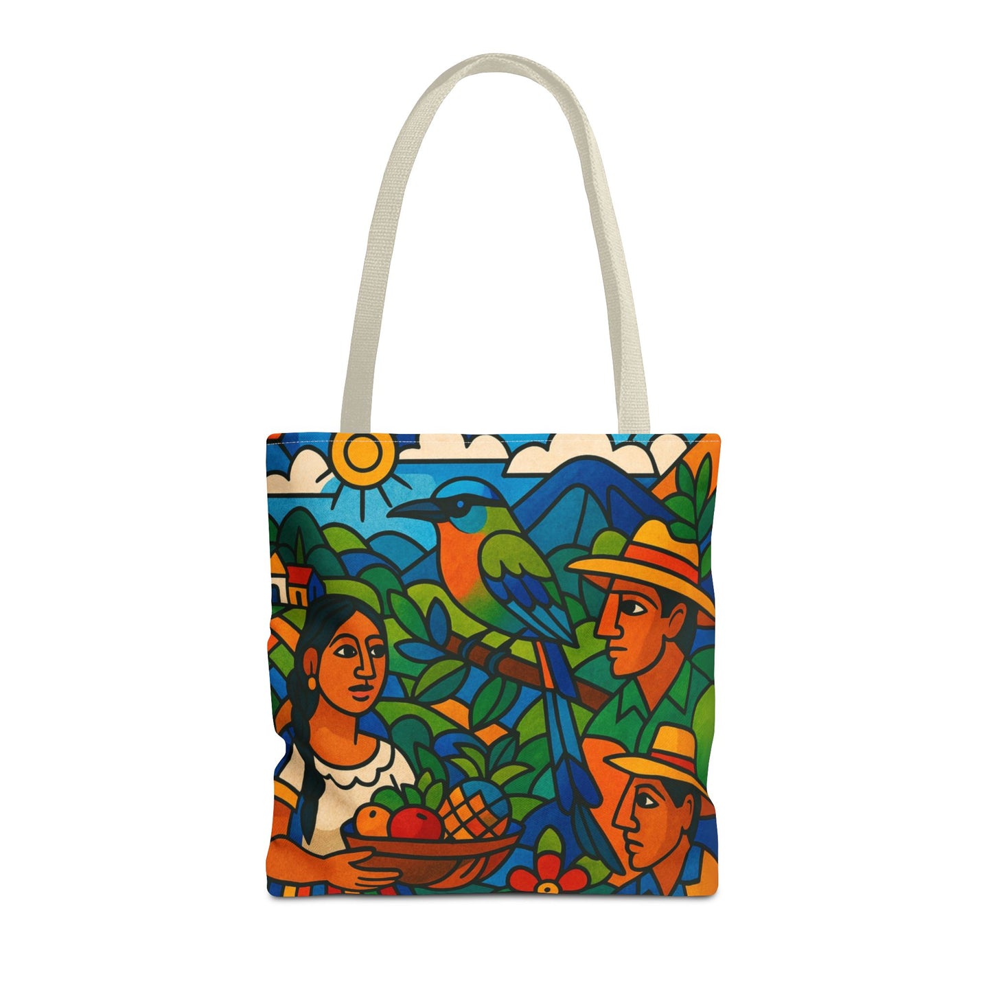 Torogoz Vibrant Art Tote Bag - Perfect Gift for Art and Nature Lovers