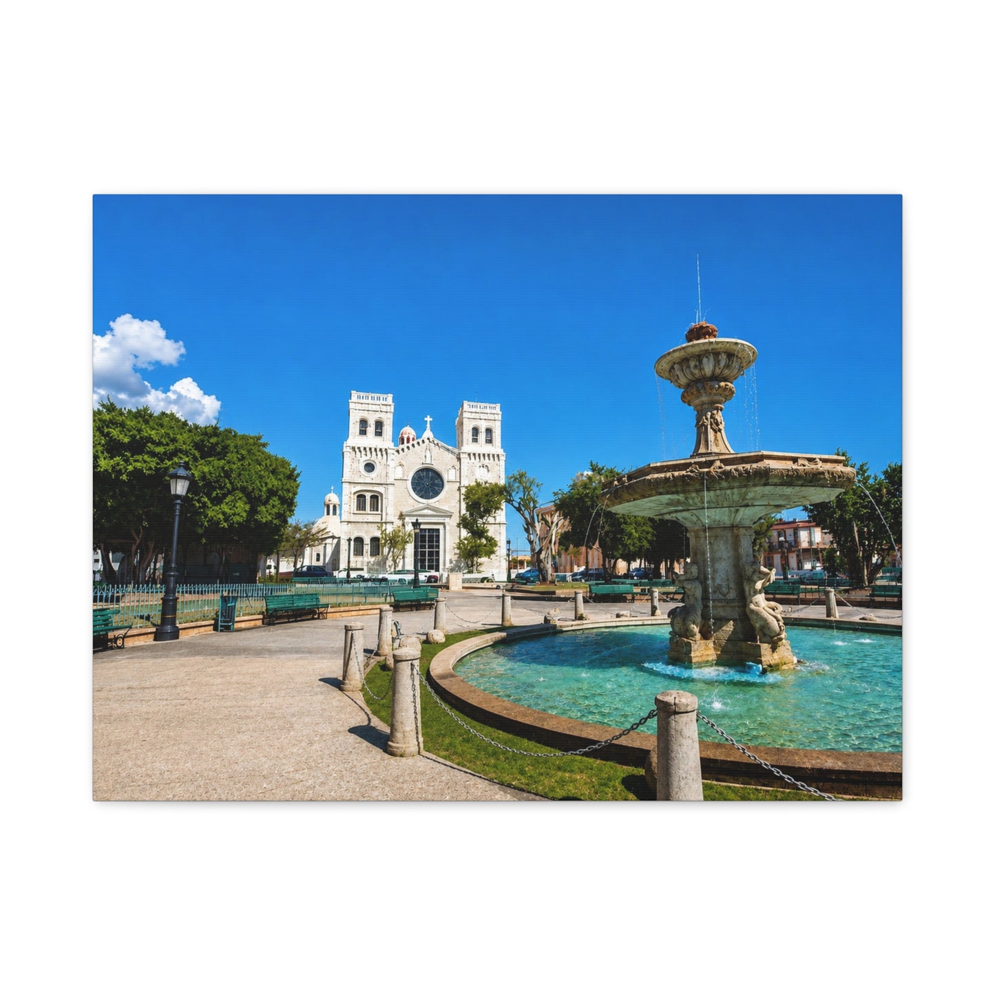 Plaza Canvas Print — Matte Stretched Wall Art