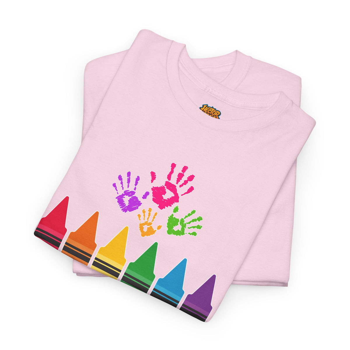 Personalized Teachers shirt with  crayon design | 100% Cotton