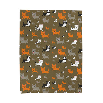Children's print of kittens Velveteen Plush Blanket - NY GIftcraft